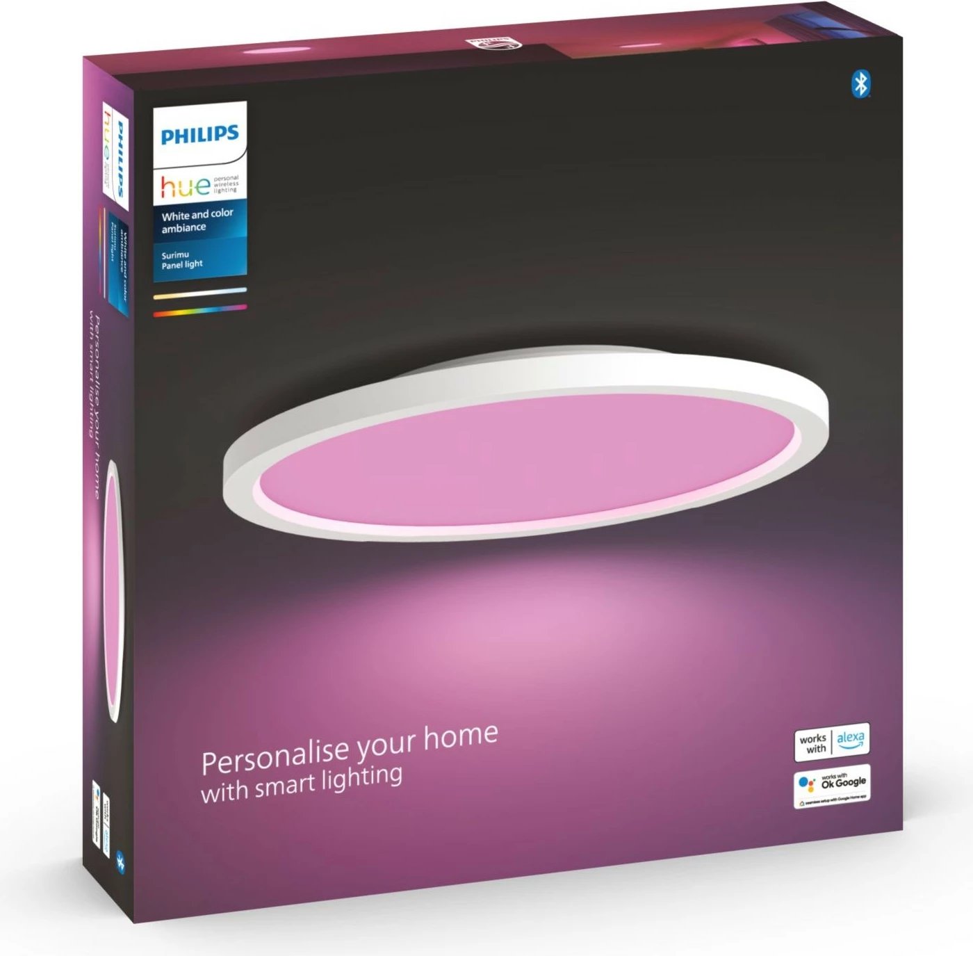 Dritë tavani smart Philips Hue Surimu, LED, Bluetooth, e bardhë
