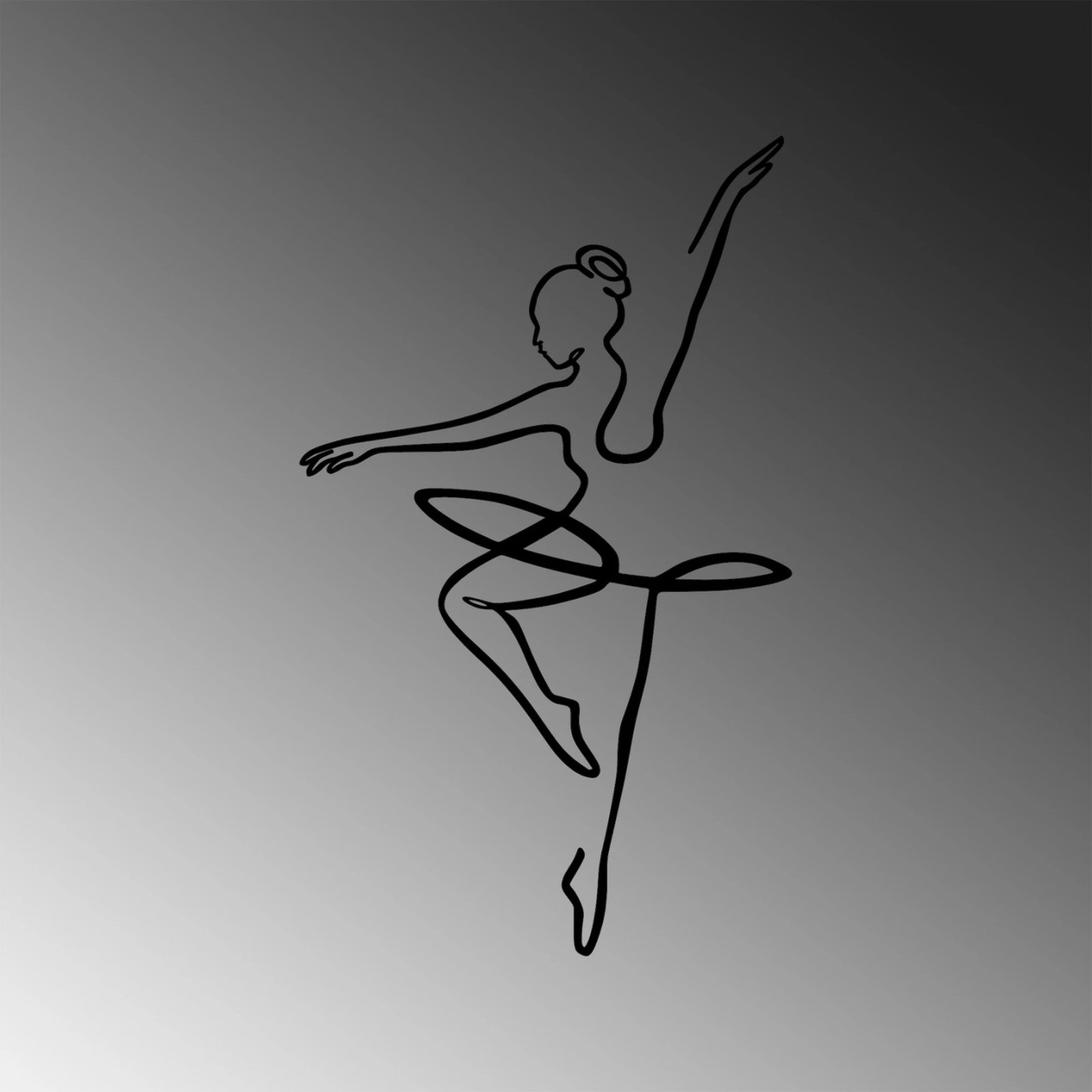 Aksesor dekorativ metalik për mur, balerinë, Wallity