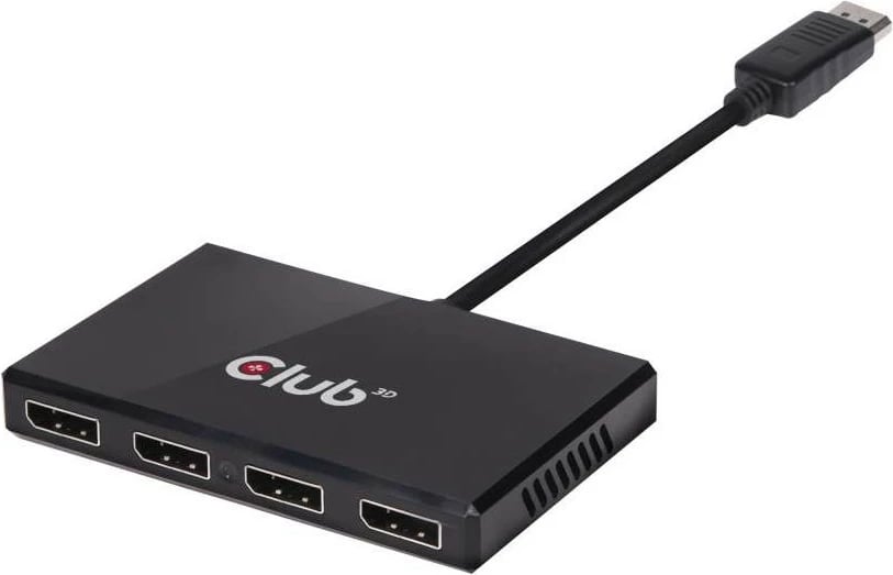 Hub DisplayPort Club3D SenseVision 1xDP në 4xDP, 0.13m, i zi