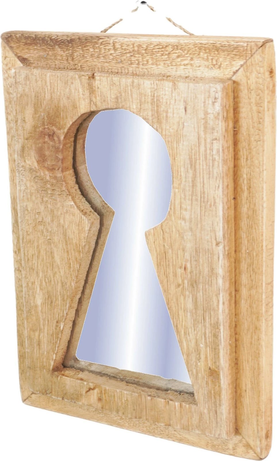 Pasqyrë dekorative Nextdeco prej druri mahogany H25xW18xD4cm