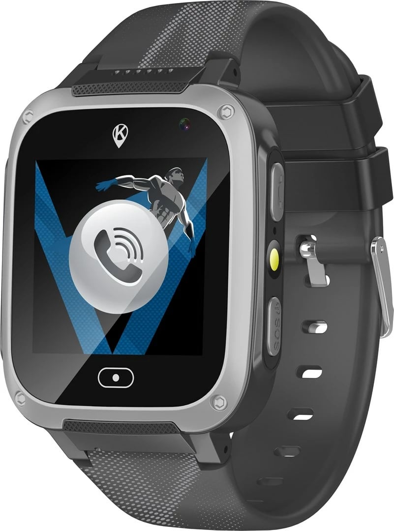 Smartwatch KIDI Basic për fëmijë, KW_M_BSC_C, 400 mAh, Ekran TFT, zi