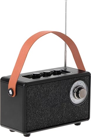 Altoparlant Bluetooth me radio FM, Adler, CR 1902, 5 W, Bluetooth 5.1, TWS, SD/USB/AUX, 5 orë playback, USB-C, e zezë