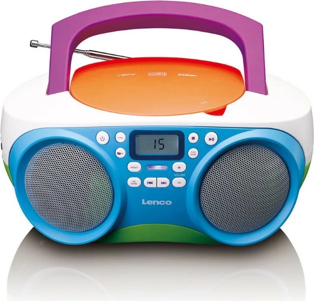 Radio portabile Lenco SCD-41, USB, FM radio, MP3, multikolor