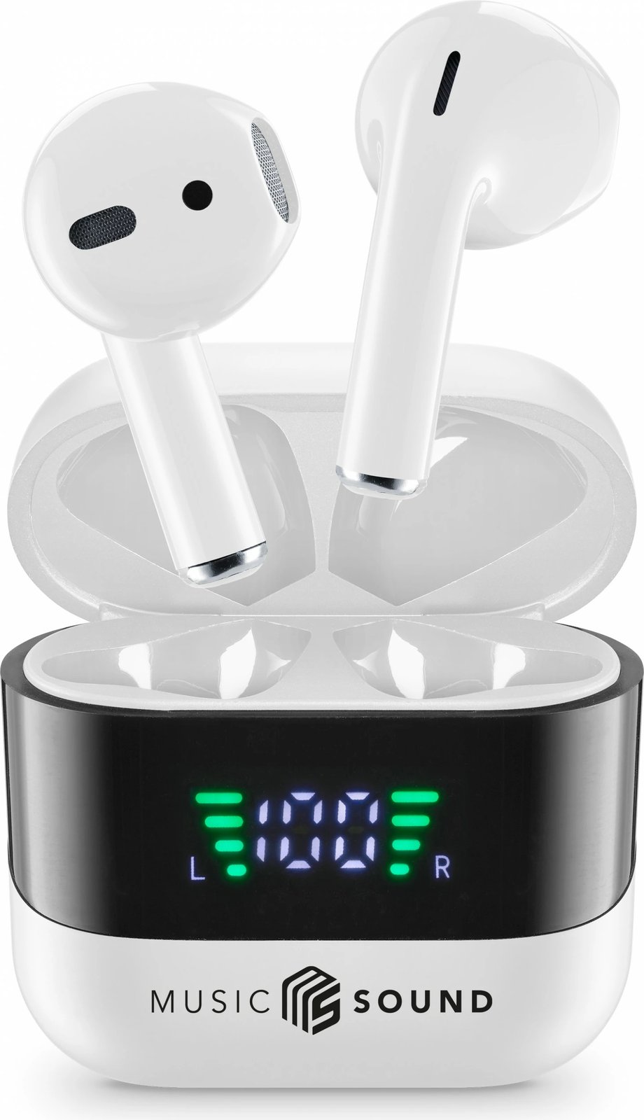 Kufje wireless Cellular Line Music Sound, Bluetooth 5.3, 30h playback, me ekran, të bardha Kufje wireless Cellular Line Music Sound, Bluetooth 5.3, 30h playback, me ekran, të bardha