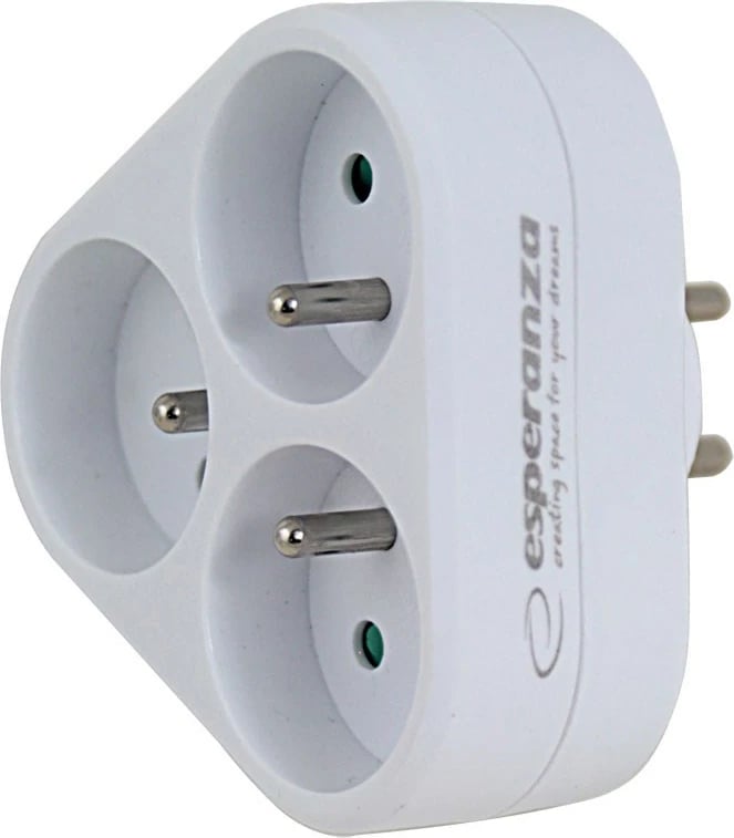 Shpërndarës elektrik Esperanza ELK303W, 3 dalje, i bardhë