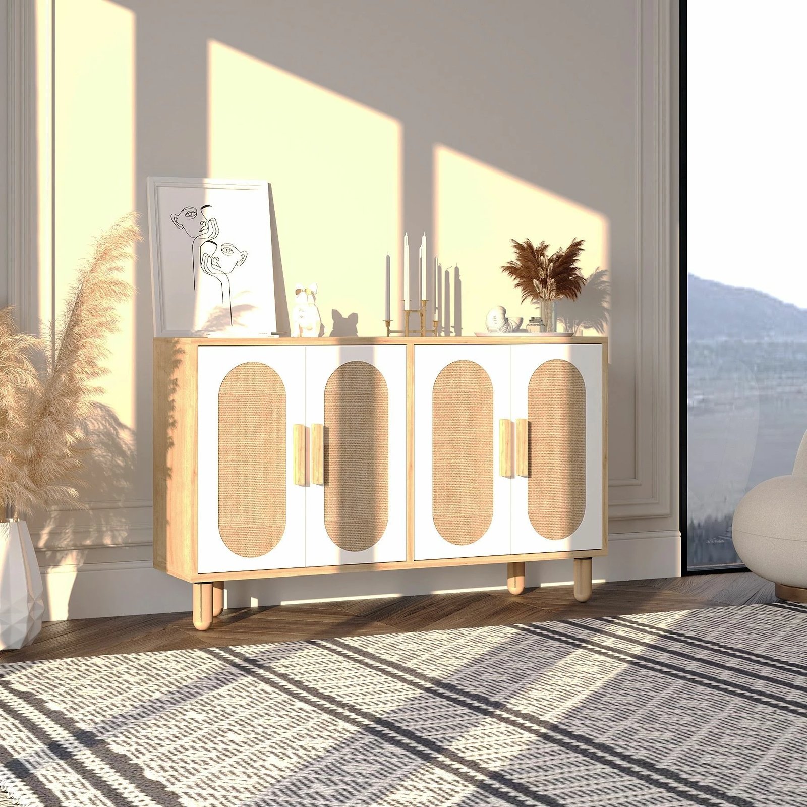 Konsolë Skye Decor, Vera - lis safir, arre