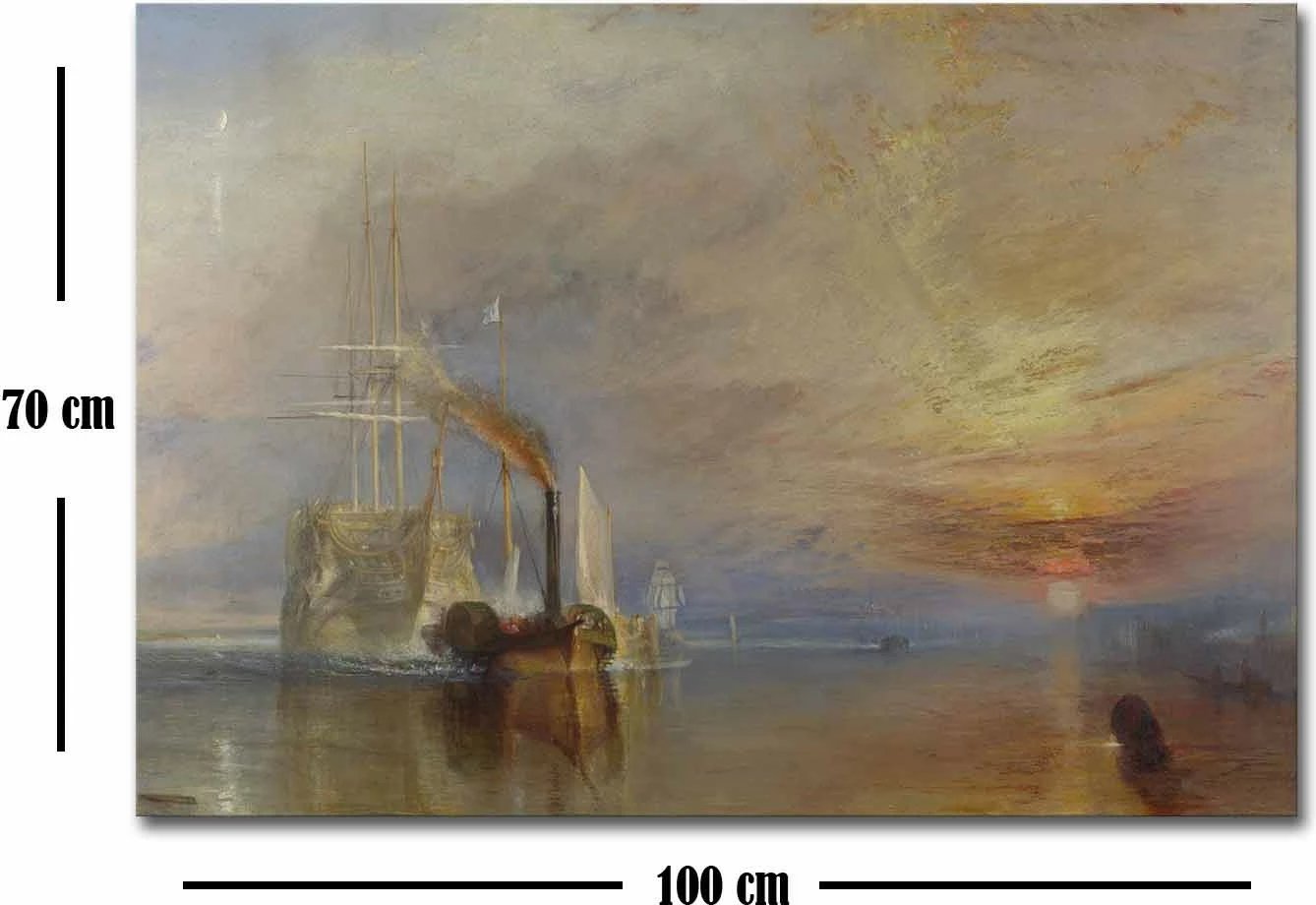 Pikturë dekorative në kanavacë, The Fighting Temeraire, shumëngjyrëshe, 70x100cm