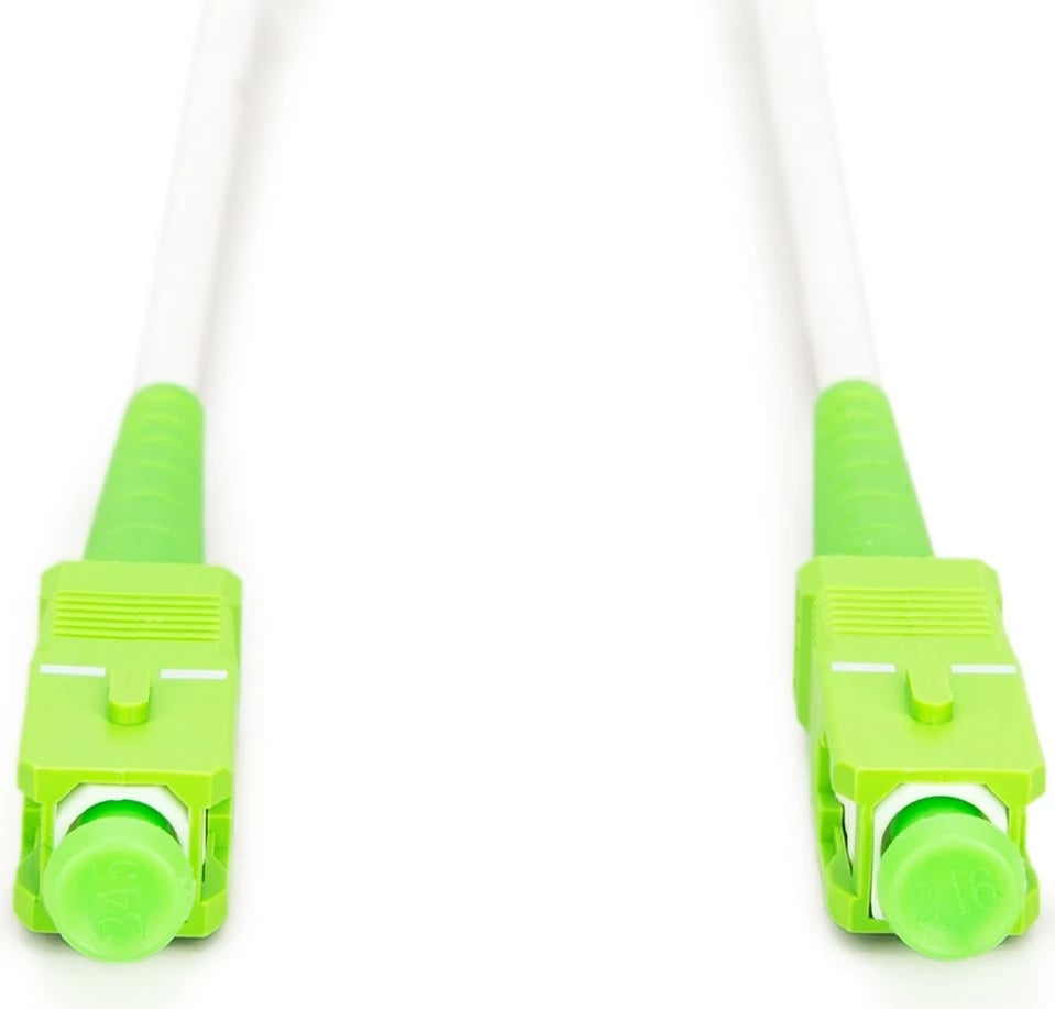 Kabllo optik Digitus LWL Patchkabel SCA-SCA 20m singlemode, e bardhë/jeshile