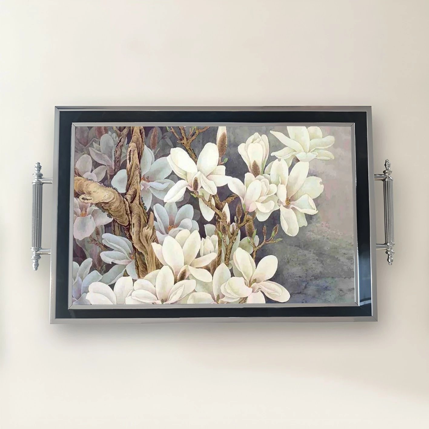 Tabaka qelqi Aberto Design, shumëngjyrëshe, TPG9937, 50x29x3.5cm Tabaka qelqi Aberto Design, shumëngjyrëshe, TPG9937, 50x29x3.5cm