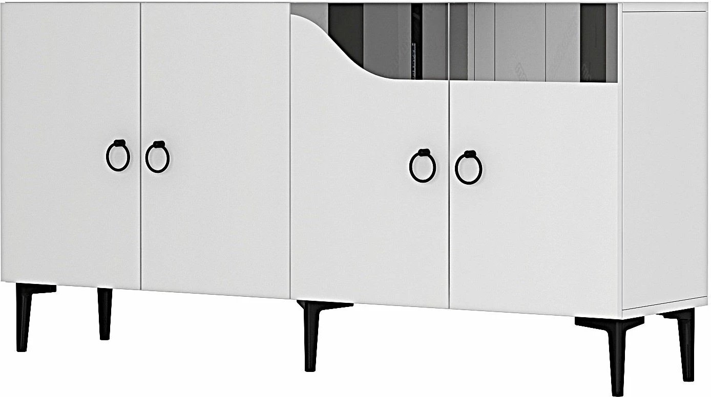 Konsol Skye Decor, Gama 150, e bardhë, argjend