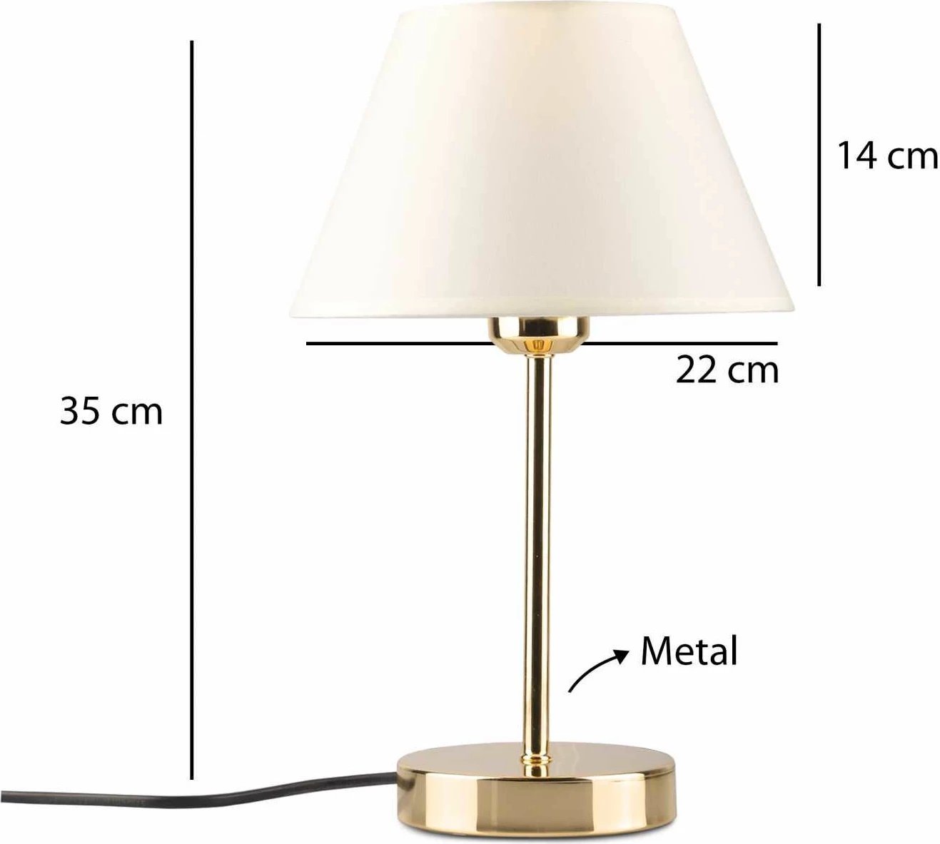 Llambë tavoline Opviq, ngjyrë krem, 241947