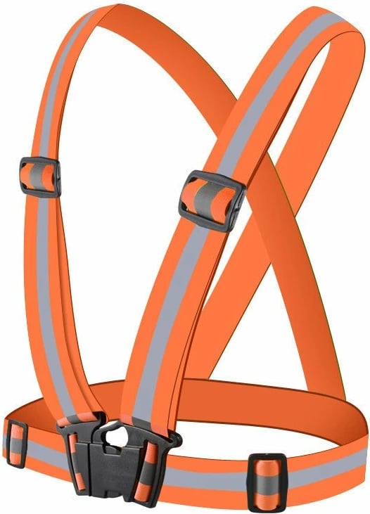 Parzmore reflektuese e rregullueshme, Hurtel, madhësi universale, brez 40 mm, kapëse snap, portokalli