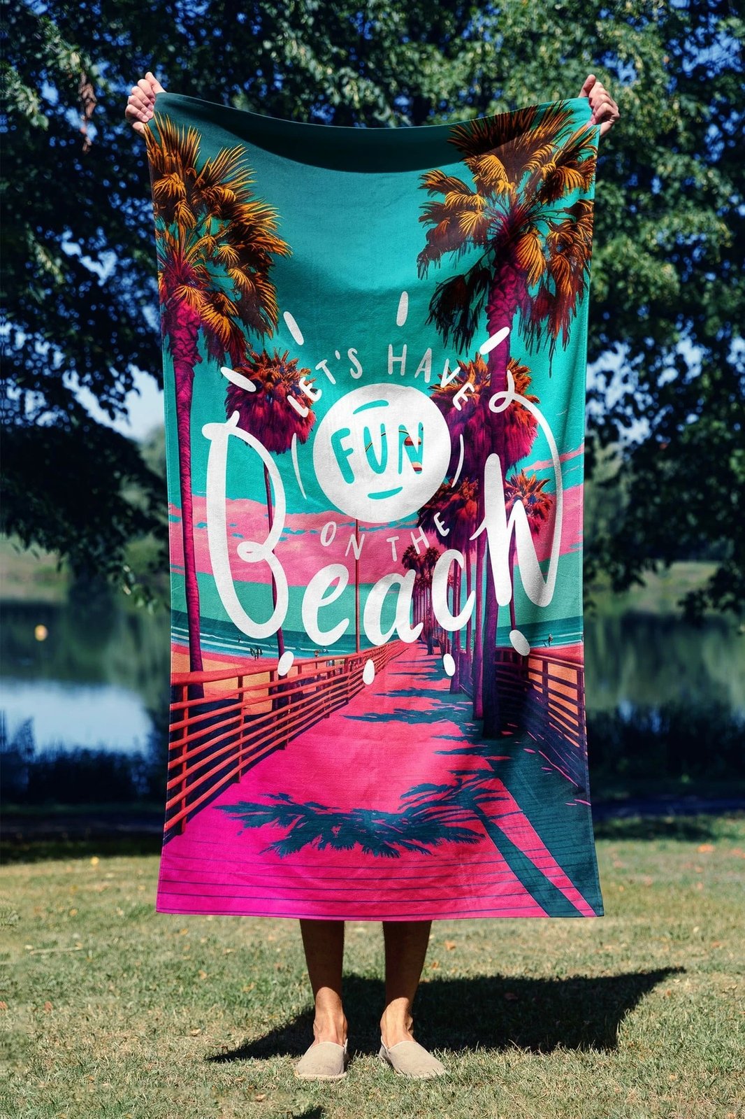 Peshqir plazhi Mijölnir, Beachfun 70, shumëngjyrësh, 70x130cm