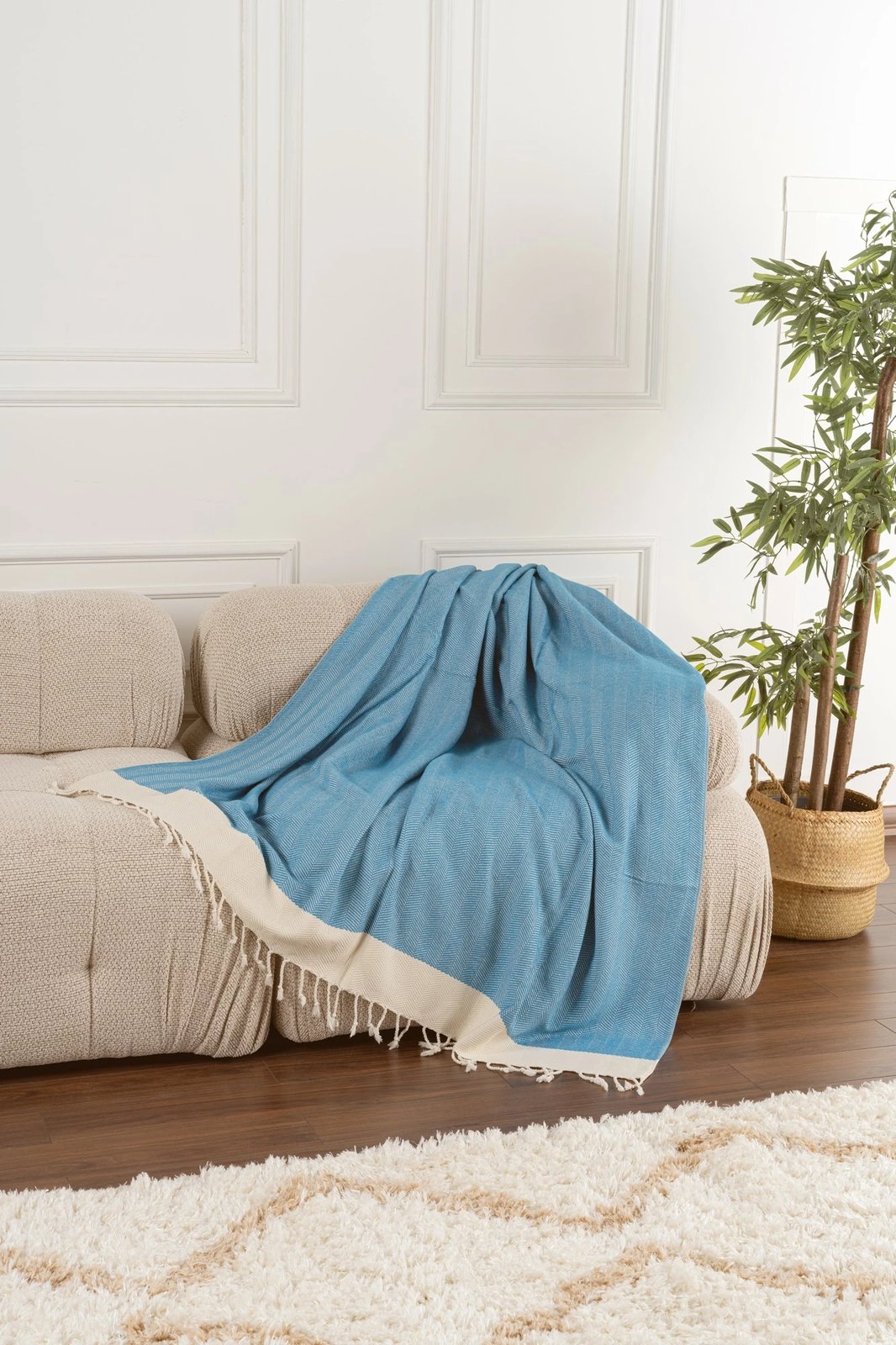 Mbulesë divani L'essentiel, baliksirti, ngjyrë turquoise