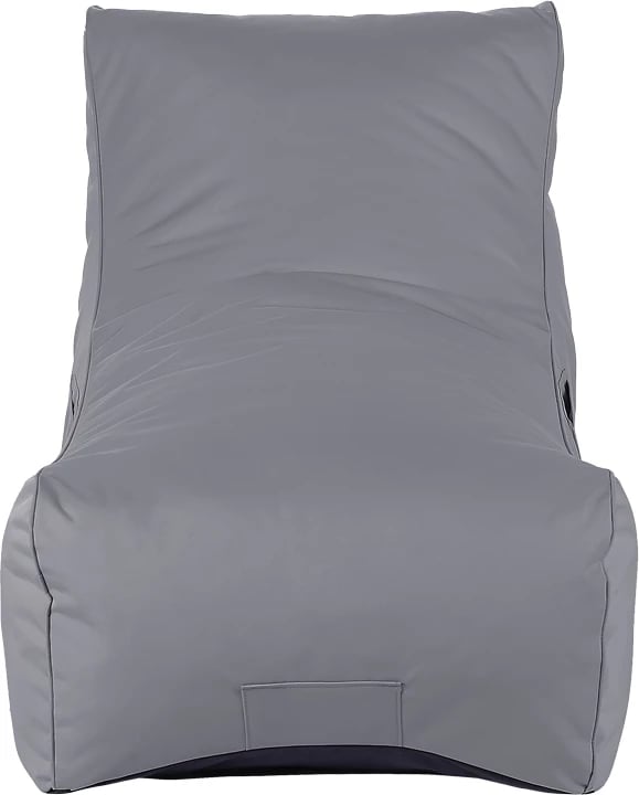 Shezlong pouf Otenda, material i papërshkueshëm nga uji, ngjyrë gri e errët, 67x110x65cm