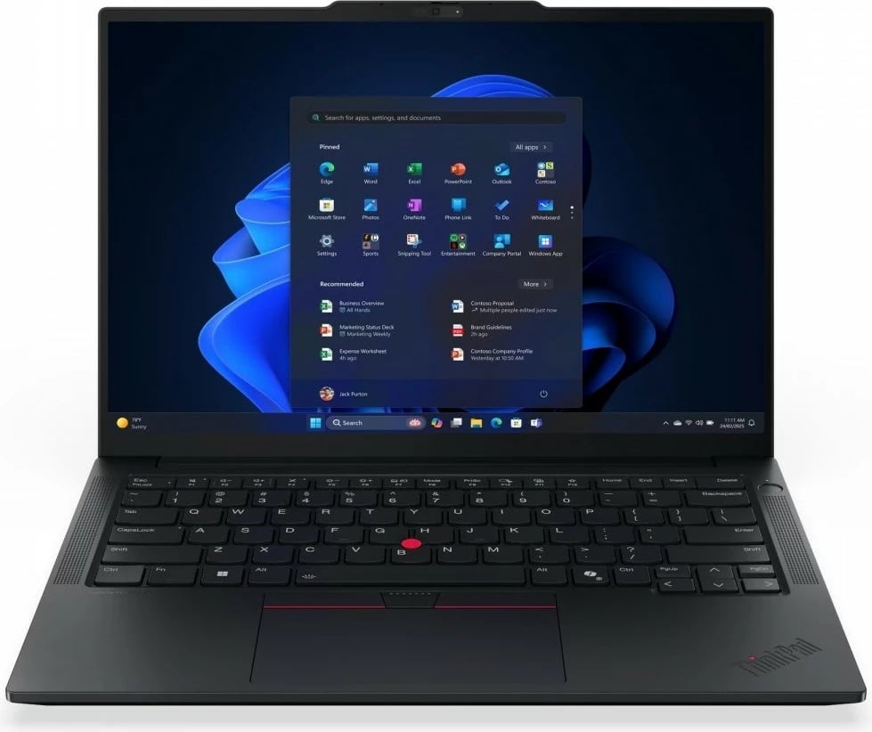 Laptop Lenovo ThinkPad E14 Gen 7, AMD Ryzen 7 250, 16 GB RAM, 512 GB SSD, 14" WUXGA, Windows 11 Pro, Zi