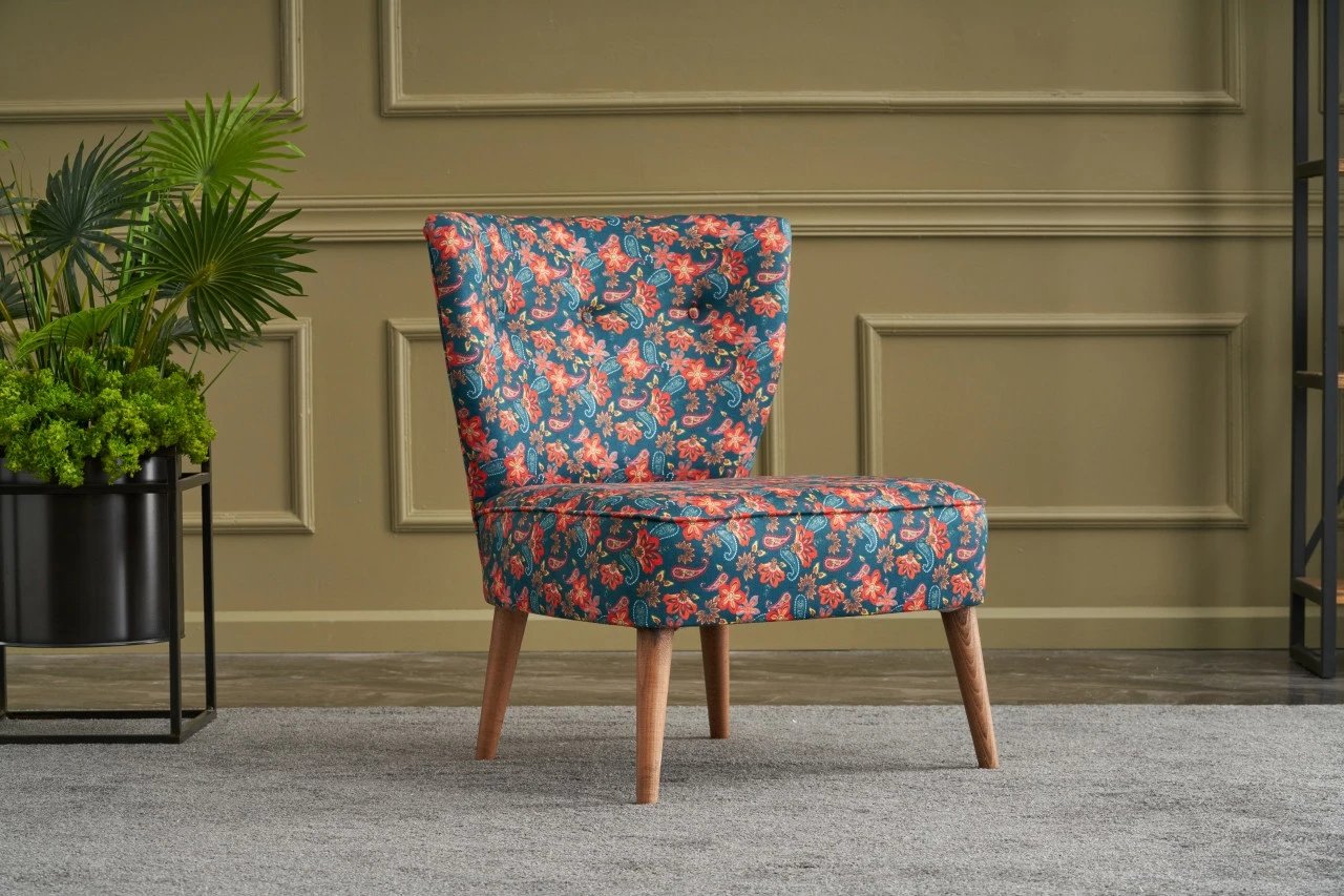 Karrige krahu Atelier del Sofa, model Viola Berjer Nergiz, shumëngjyrëshe