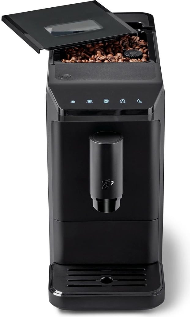 Makinë kafeje, Tchibo, Esperto Mini 648480, 19 bar, mulli çeliku, rezervuar 1.1 L, automatike, e zezë