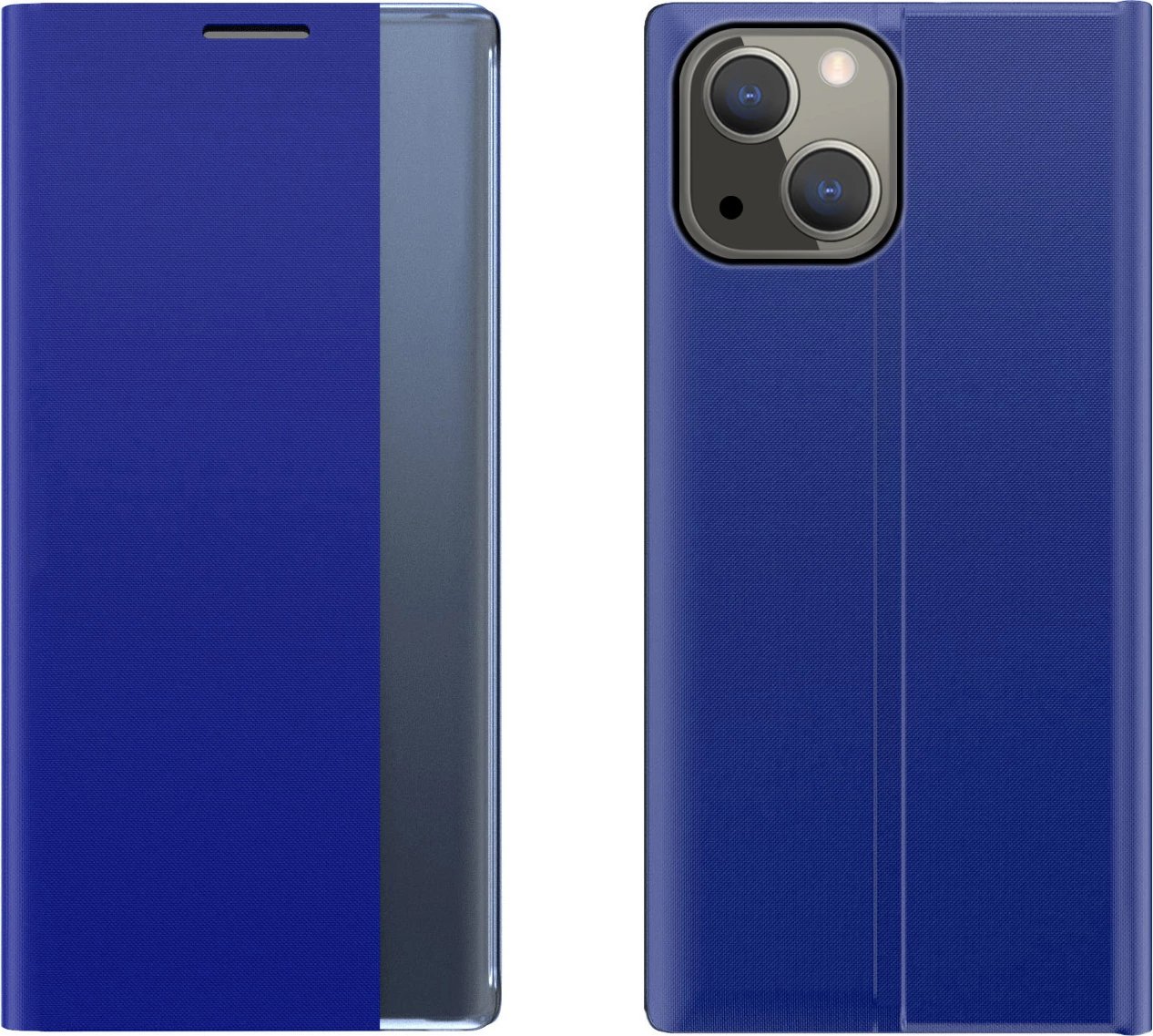 Mbështjellës Hurtel Sleep Case me smart window për iPhone 13 mini, kaltër