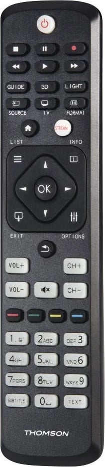 Kontrollues i largët për TV Philips nga Thomson, i zi