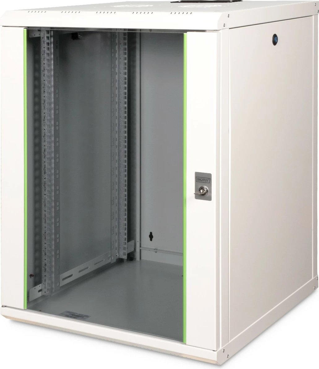 Kasë muri Digitus Unique 16HE 16U 820x600x600mm, xham, gri
