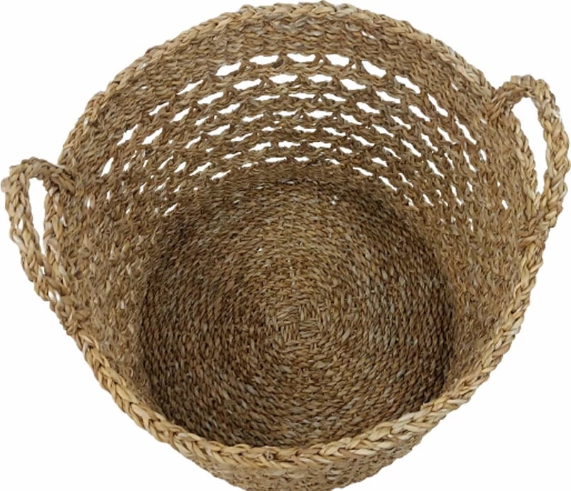 Set shporta me doreza ALMAR, 3 copë, 40x40x35cm, kashtë deti, natyrale