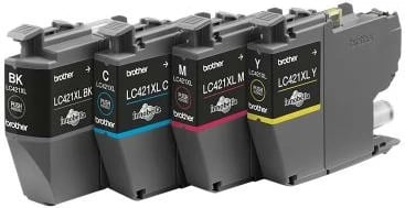 Kartush boje, Brother LC-421XLVAL, XL, ngjyra zezë cyan magenta e verdhë, set 4