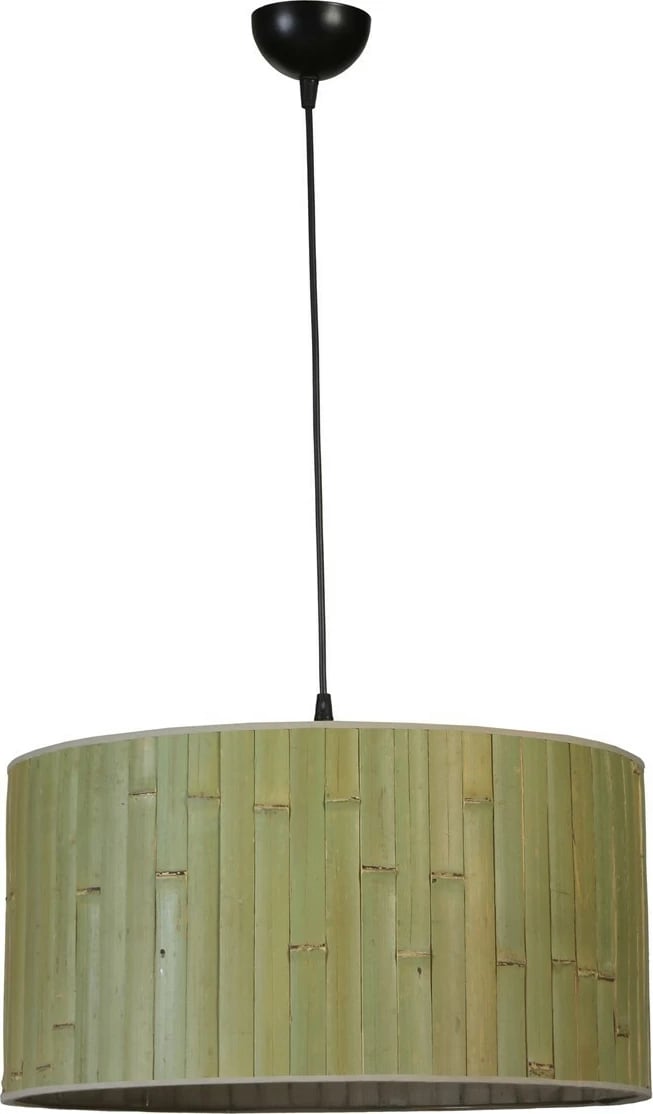 Llambë tavani Opviq, bambu, ngjyrë e gjelbër dhe e zezë, 45x70cm