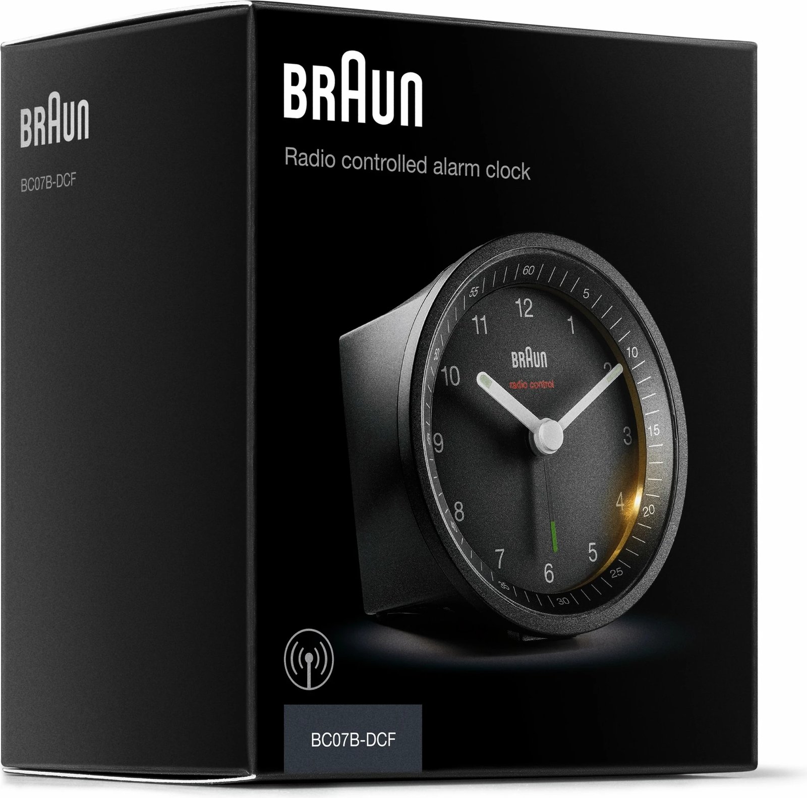 Alarm Braun BC07, quartz, analog, zi, backlight verdhë Alarm Braun BC07, quartz, analog, zi, backlight verdhë