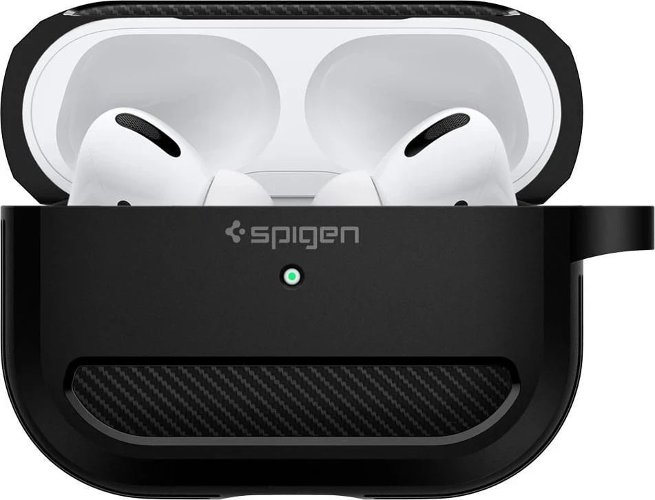 Mbështjellës Spigen Rugged Armor për Apple Airpods Pro 1, Ngjyrë e Zezë Mate