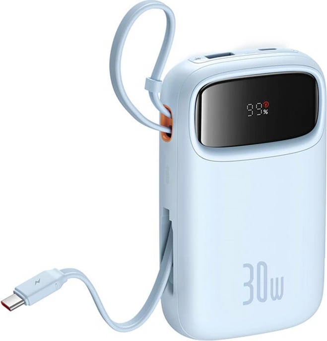 Powerbank Baseus QPow 2, 10000mAh, 30W, 2xUSB-C, kaltër