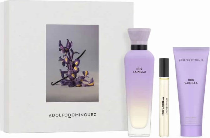 Eau de Parfum set për meshkuj Adolfo Dominguez Iris Vainilla, 120ml, 3 copë