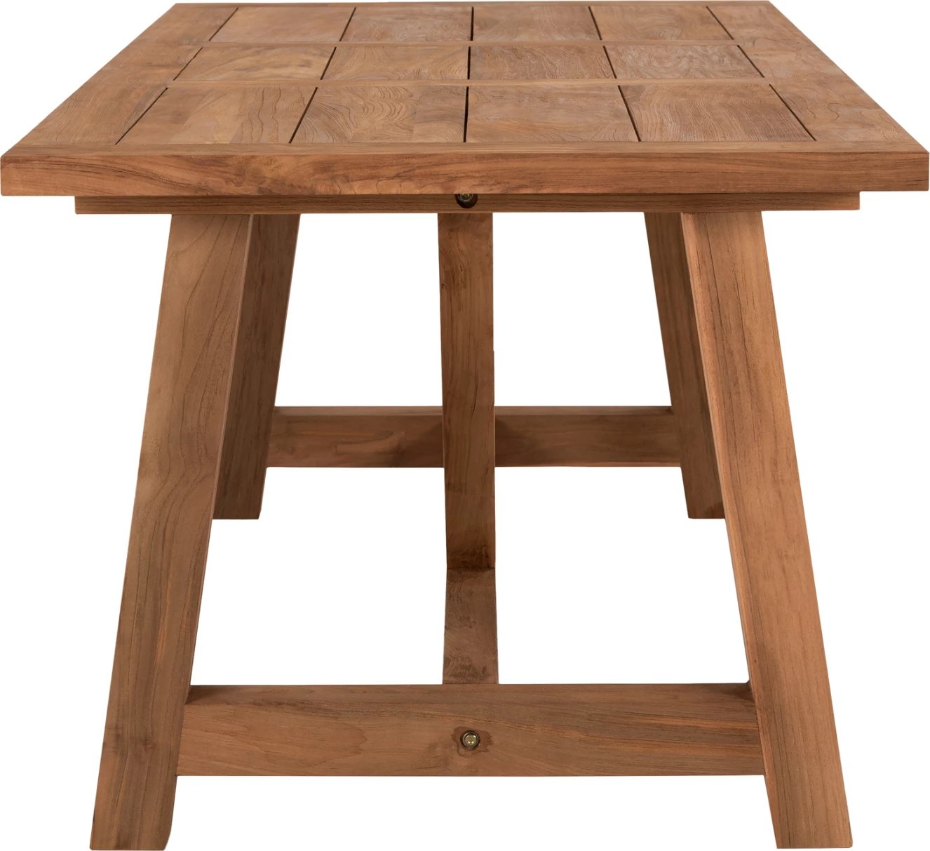 Tavolinë ngrënieje, dru TEAK i ricikluar, ngjyrë natyrale, 200x100x75H cm