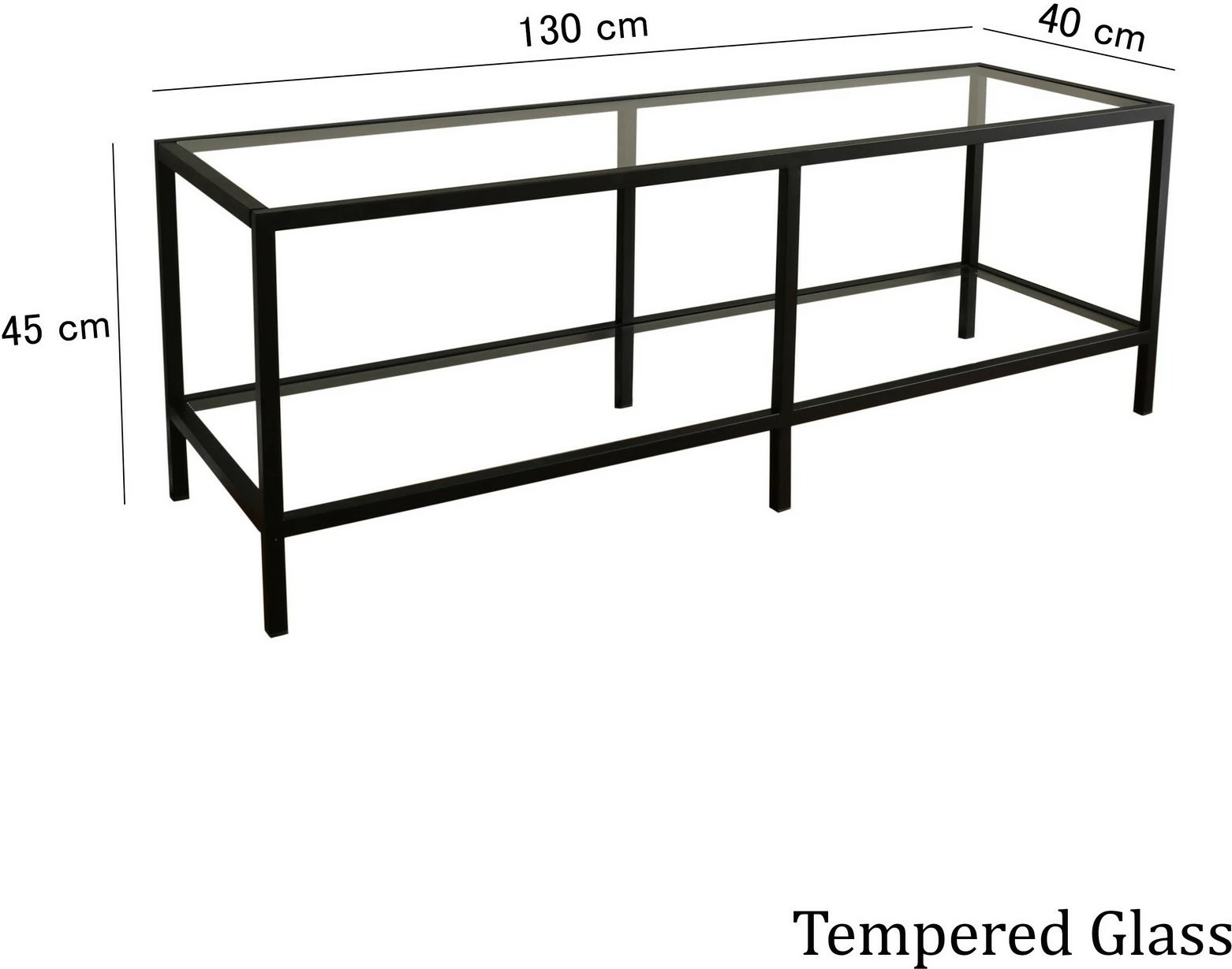 Komodë TV Hanah Home, Basic TV500, e zezë mat