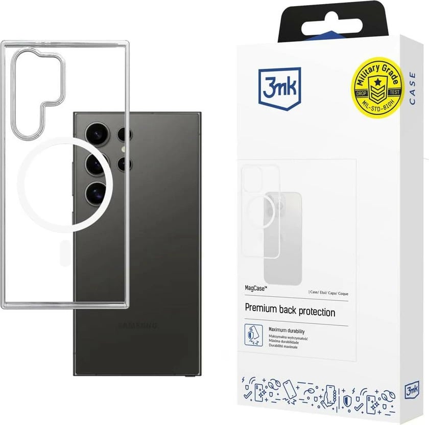 Mbështjellës 3mk MagCase me modul magnetik për Samsung Galaxy S24 Ultra, Transparent