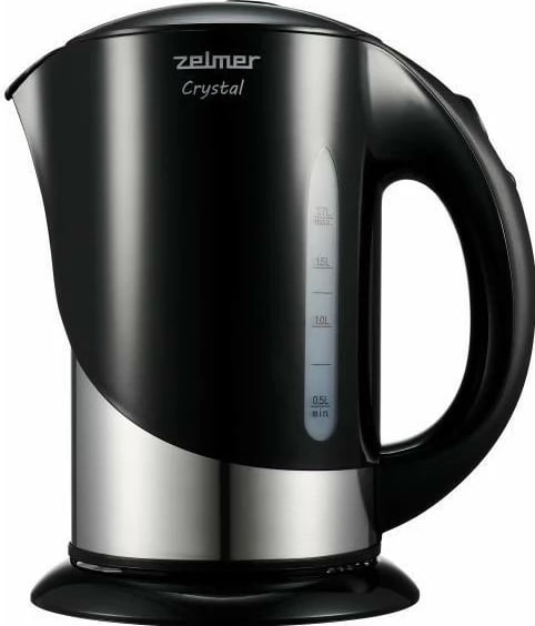 Çajnik elektrik Zelmer ZCK7630 Crystal, 1.7L, 2200W, ngjyrë e zezë-argjendtë