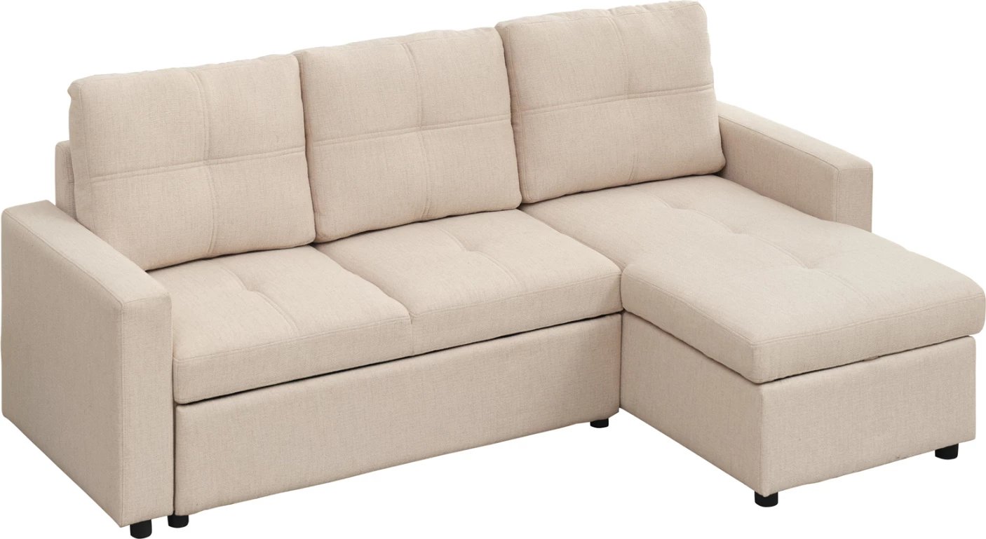 Kënd-sofë krevate, ngjyrë bezhë, i kthyeshëm, SALINO FH3285.03, 213x132x87cm