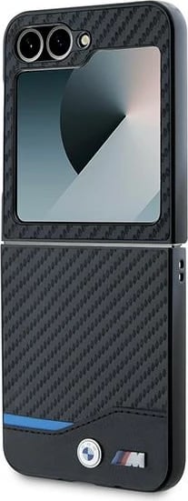 Mbështjellës BMW Carbon Blue Line për Samsung Galaxy Z Flip 6, i zi
