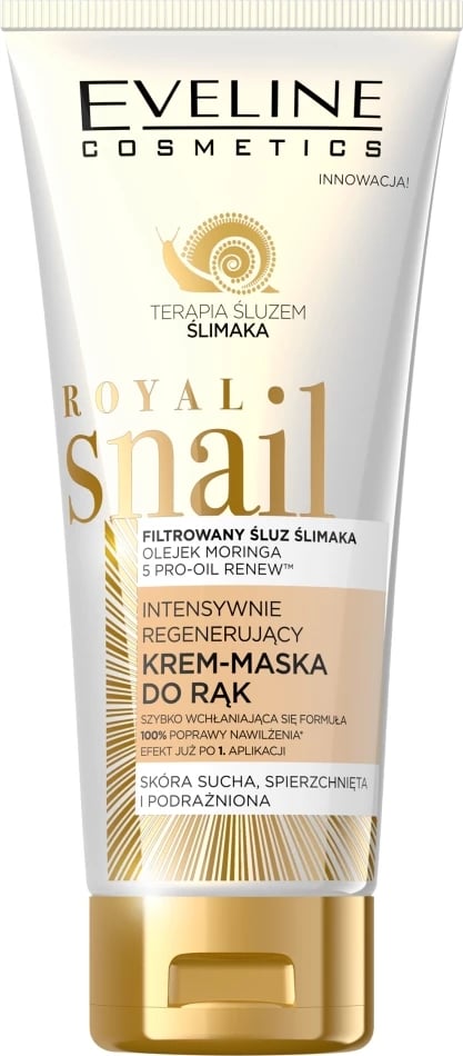 Krem për duar Eveline Cosmetics Royal Snail Intensively Regenerating Hand Cream-Mask për femra, 100ml