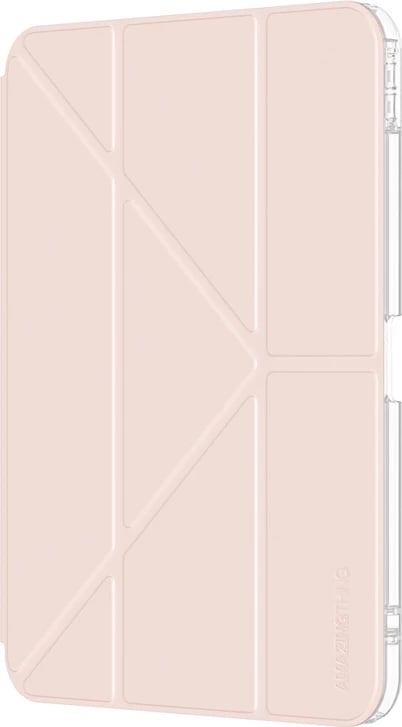 Mbështjellës tabletë, AmazingThing Minimal Case, për iPad Air 11" (2025) M3, folio me qëndrim, panel i pasëm transparent, mbajtës Apple Pencil, rozë