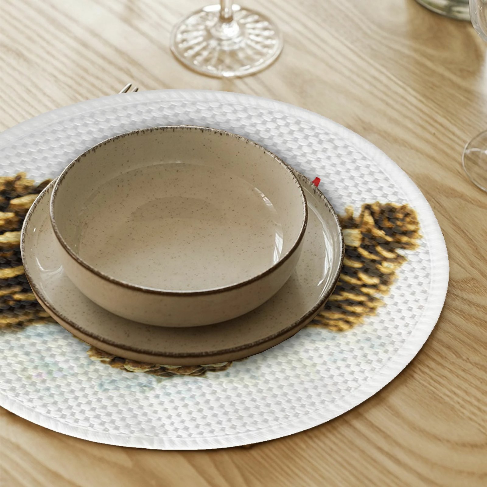 Nënshtrues tavoline, shumëngjyrësh, Hermia Concept, 4 copë, 37cm