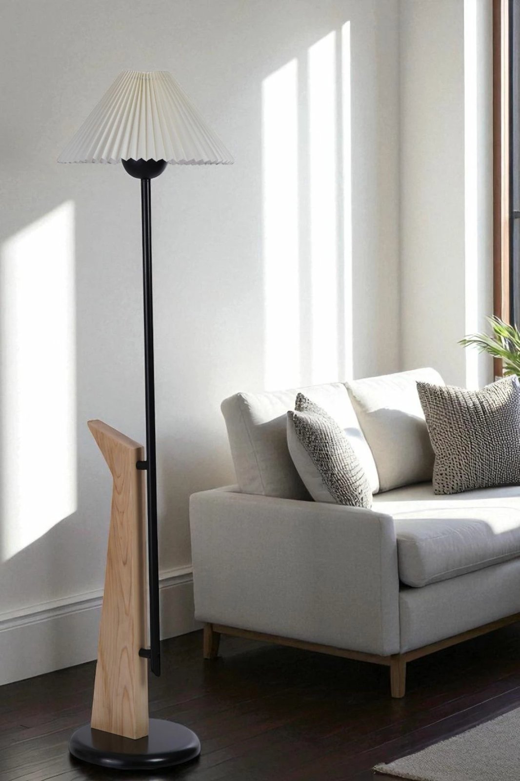 Llambë dyshemeje Opviq, 8955-3, krem, e zezë, lisi