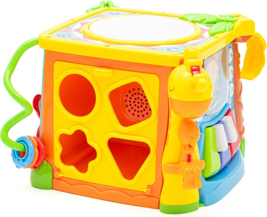 kub edukativ muzikor interaktiv, Baby Mix Interactive Musical Educational Cube, 10m+, 3xAA, multingjyrës