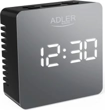 Orë alarmi Adler CR 1150, ekran LED, datë dhe temperaturë, 3 mënyra alarmi, USB + 3x AAA, e zezë