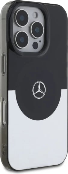 Mbështjellës Mercedes Double Layer BiColor MagSafe për iPhone 16 Pro, argjendtë