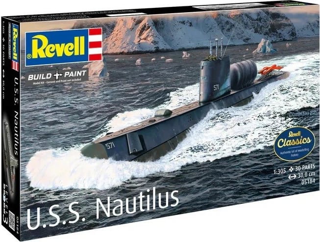 Model plastik Revell U.S.S. Nautilus 1/305, 30 cm, për djem Model plastik Revell U.S.S. Nautilus 1/305, 30 cm, për djem