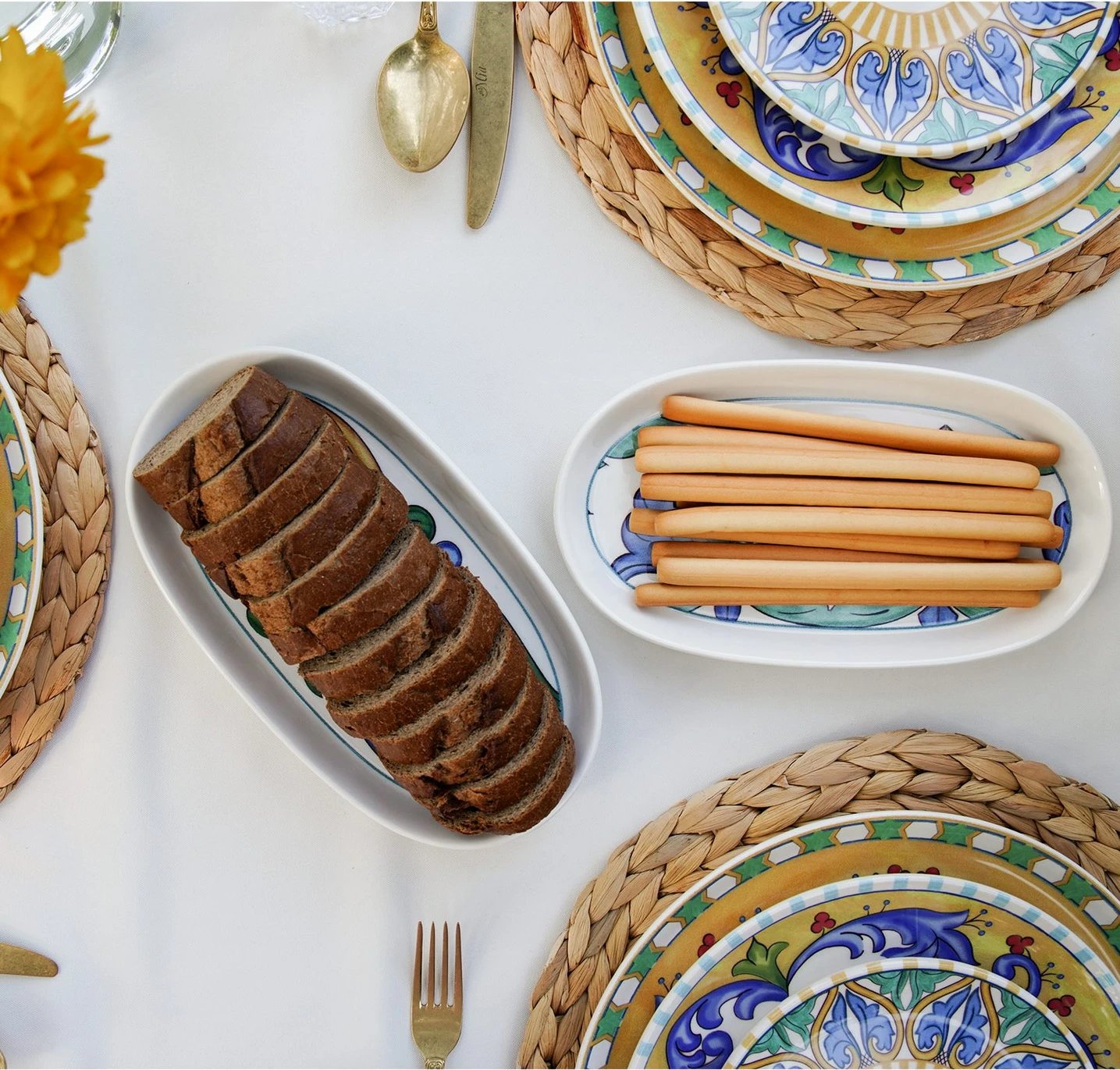 Pjatë shërbimi, shumëngjyrëshe, 26cm, set prej 2 copë, Hermia LMN006