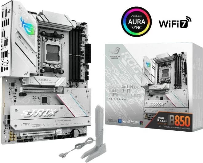 Pllakë amë Asus ROG STRIX B850-A GAMING WIFI, Socket AM5, ATX, WiFi 7, e bardhë