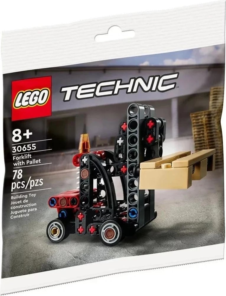 Set ndërtimi LEGO Technic 30655, Forklift me paletë