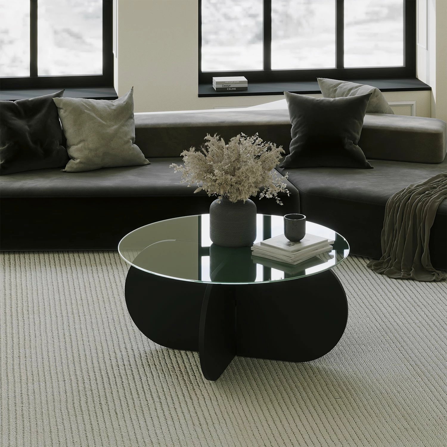 Tavolinë kafeje Hanah Home, Bubble, e zezë